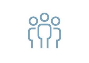 Icon Familienunternehmen mit drei Menschen 