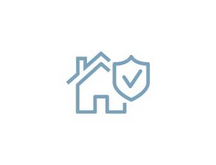 Icon Haus mit Check-Symbol