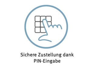 Zustellung mit PIN Eingabe 