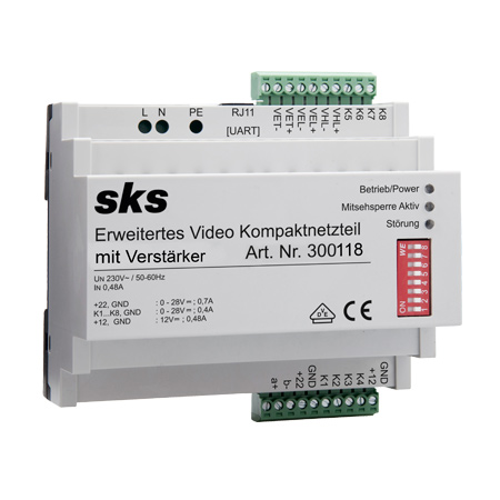 Extended video compact power supply with amplifier 300118