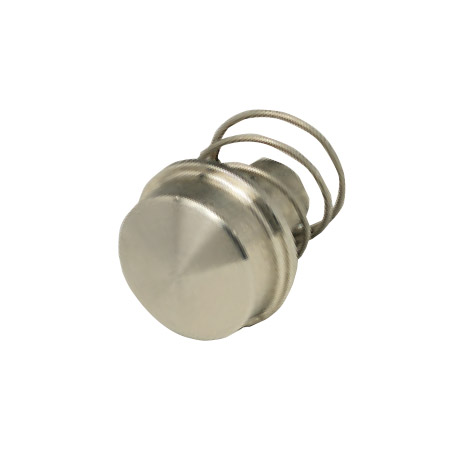 Anti-vandalism concave bell button with feather, V2A 800673